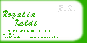 rozalia kaldi business card